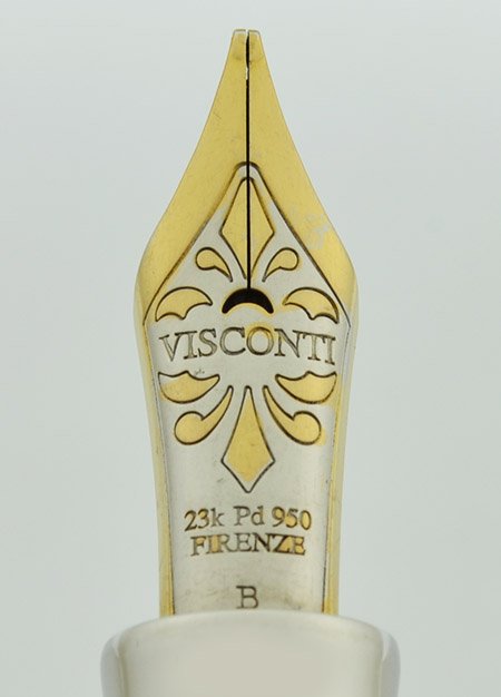 Visconti Wall Street Fountain Pen - Red Pearl Celluloid, C/C